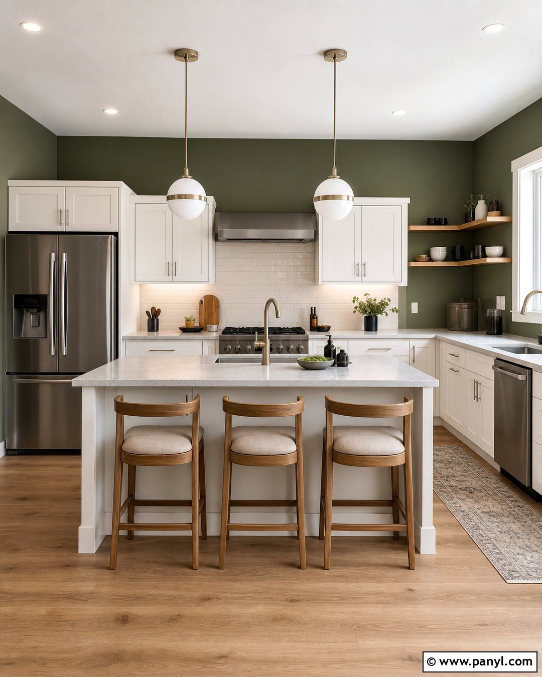 Olive Green Kitchen Walls With Stainless Steel - 35 Olive Green Kitchen Walls