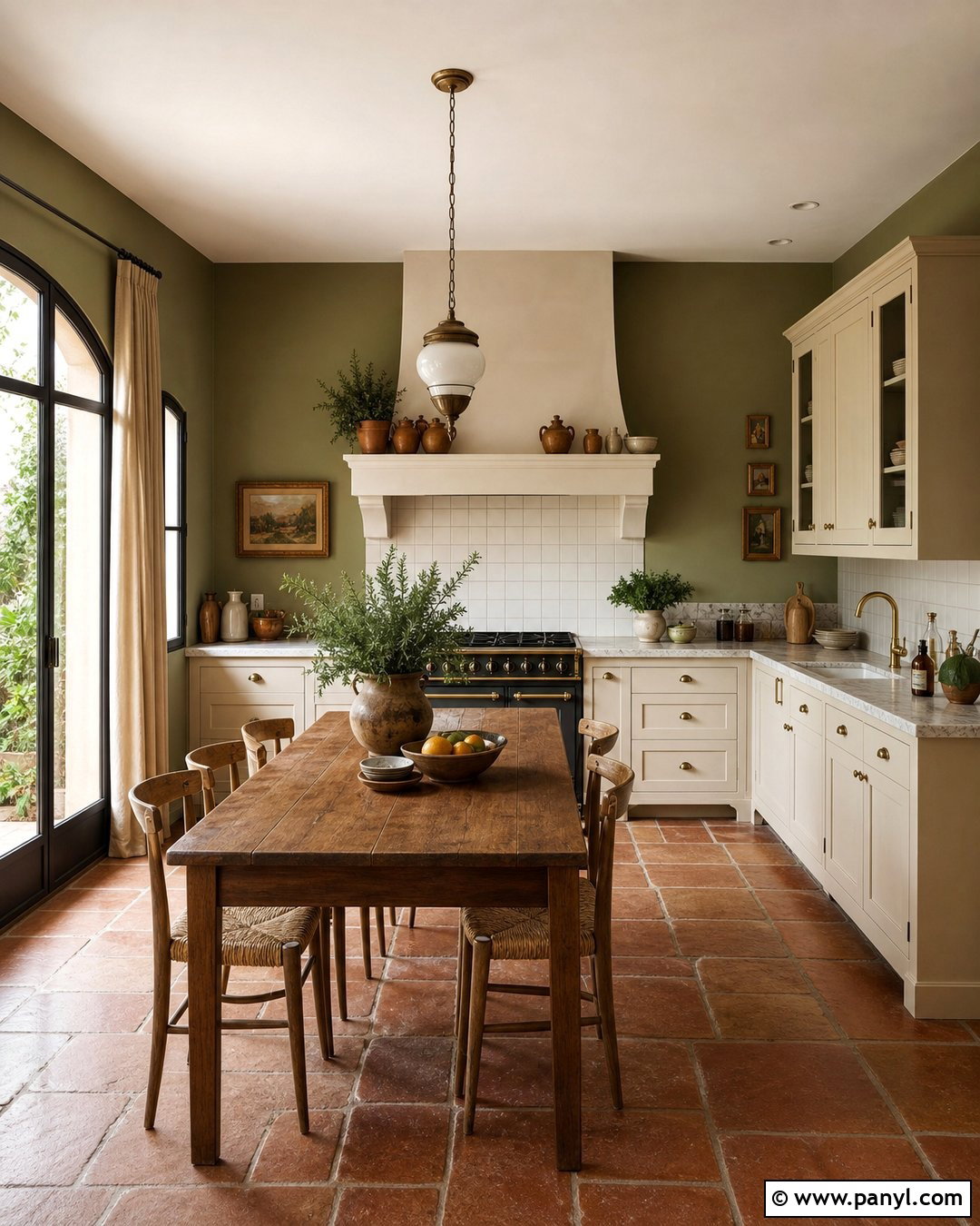 Olive Green Kitchen Walls With Terracotta Floors - 35 Olive Green Kitchen Walls