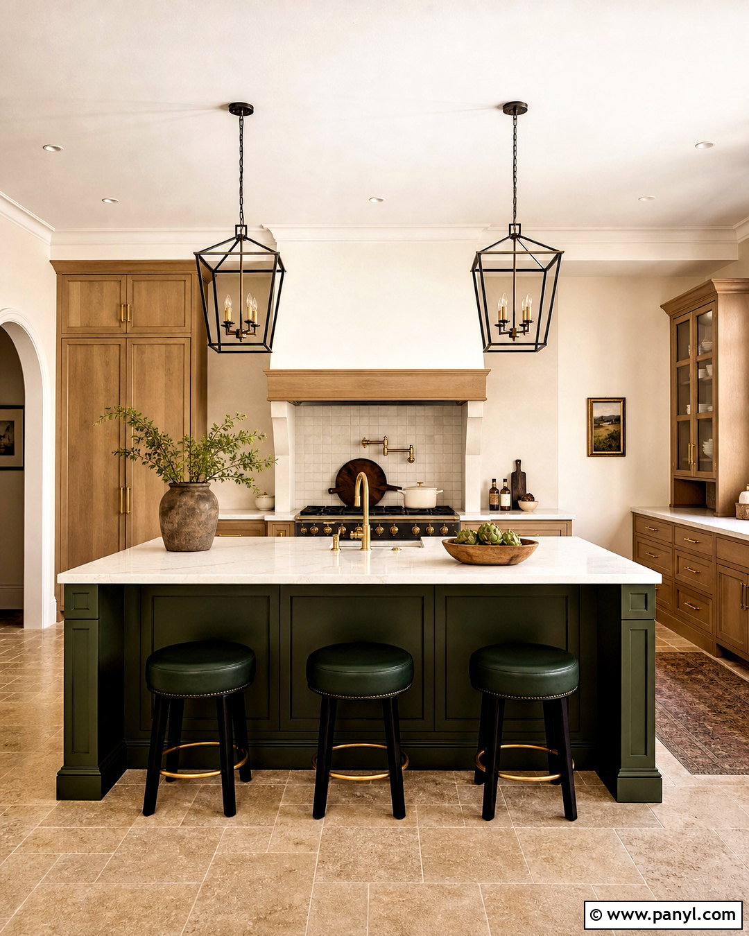 Olive Green Kitchen With Oak Cabinets - 20 kitchen color schemes with oak cabinets