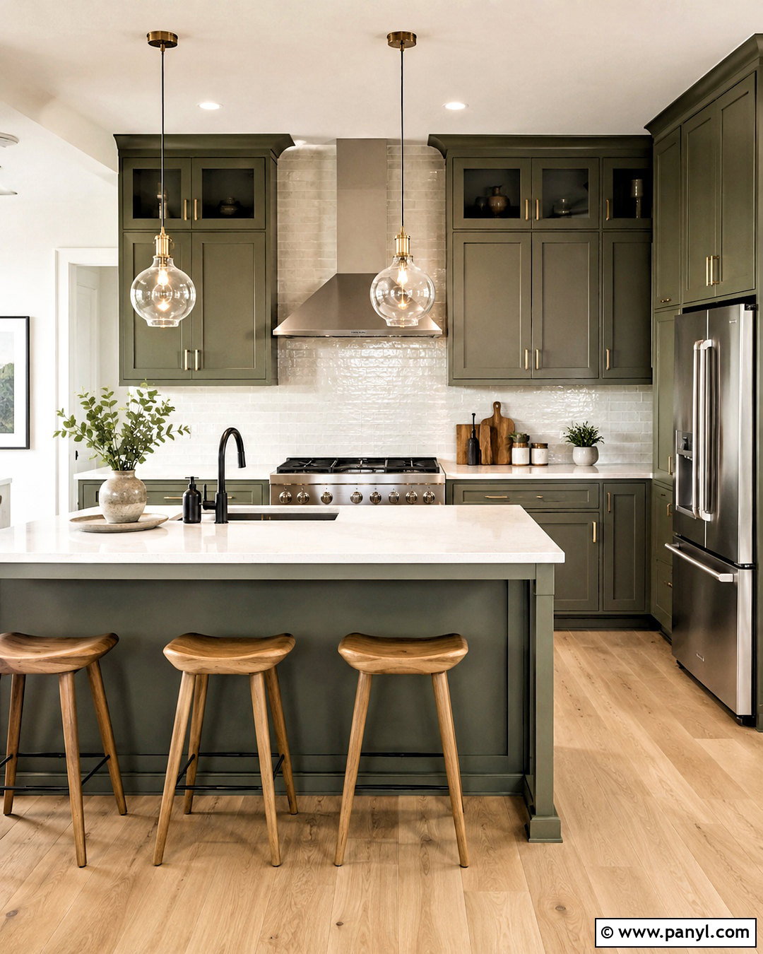 Olive Green Kitchen With Stainless Steel - 20 olive kitchen ideas