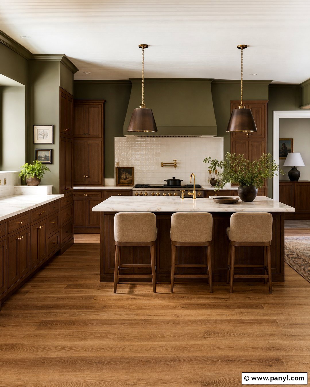 Olive Green Kitchen With Wood Cabinets - 25 Kitchen Colors With Wood Cabinets