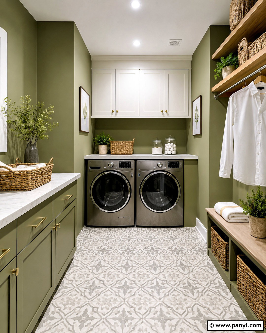 Olive Green Laundry Room Walls - 40 olive green walls