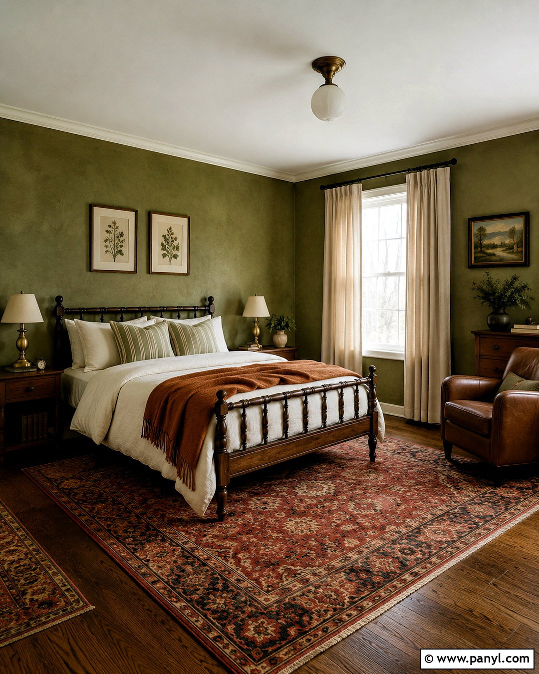 Olive Green Limewash Bedroom - 20 limewash paint bedroom ideas