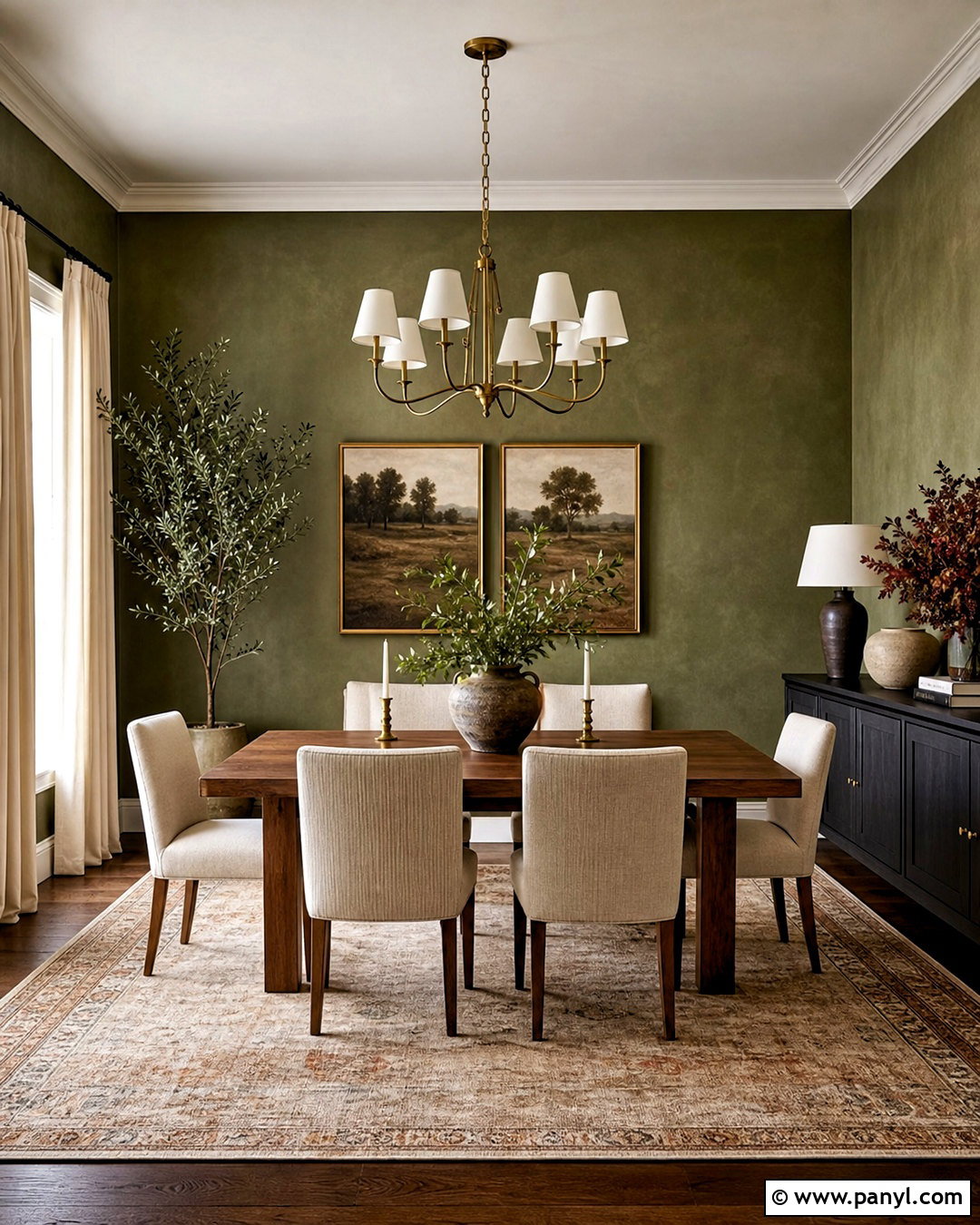 Olive Green Limewash Palette - 20 limewash color palette ideas
