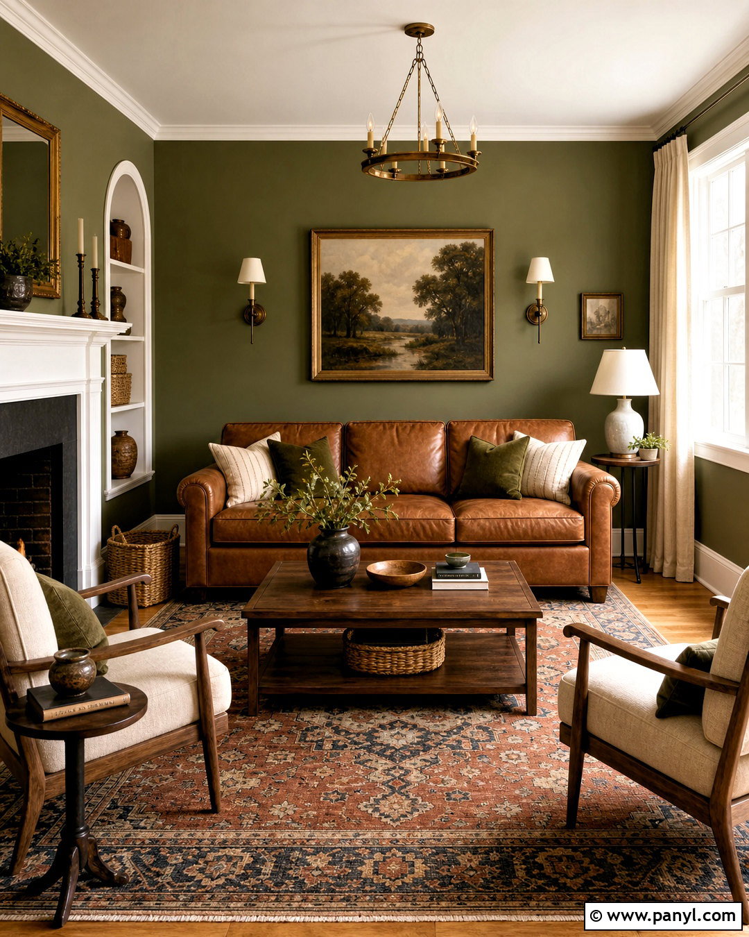 Olive Green Living Room - 20 good living room colors