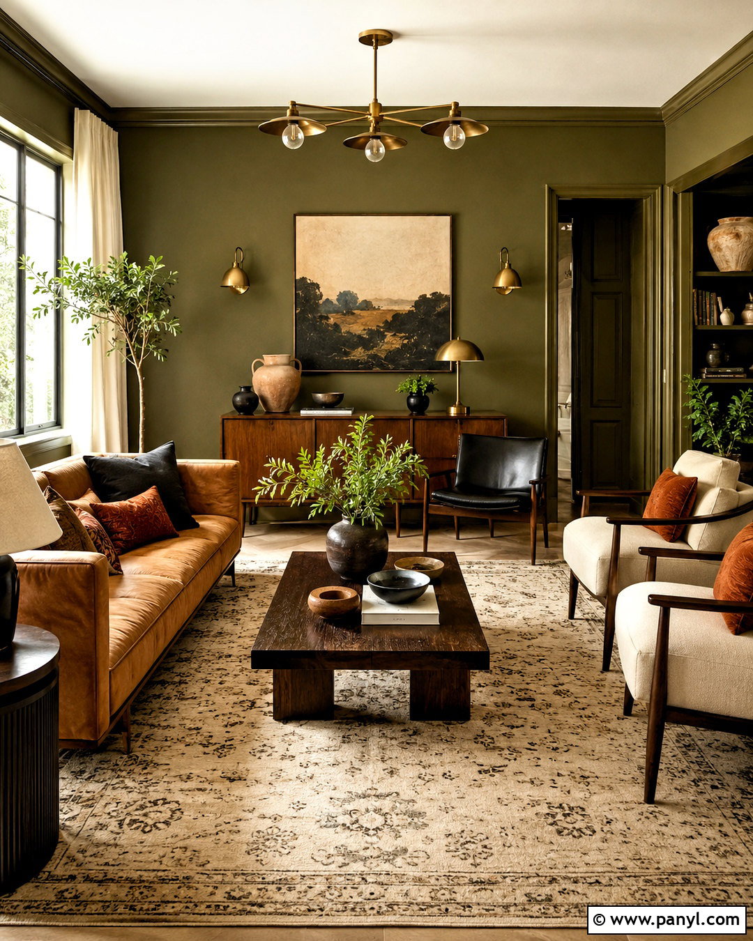 Olive Green Living Room - 20 interior design living room colors