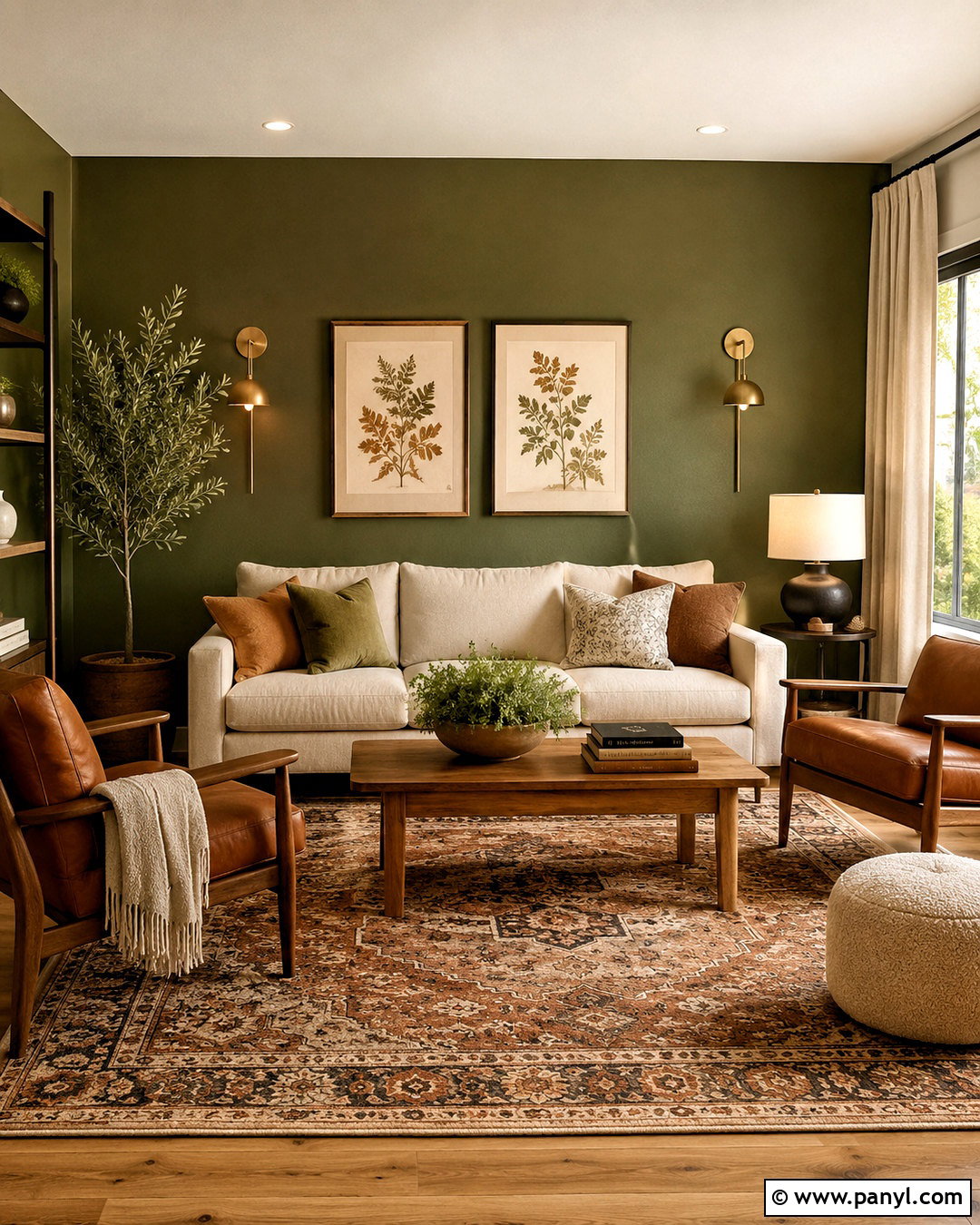 Olive Green Living Room Accent Wall - 20 olive green living room ideas