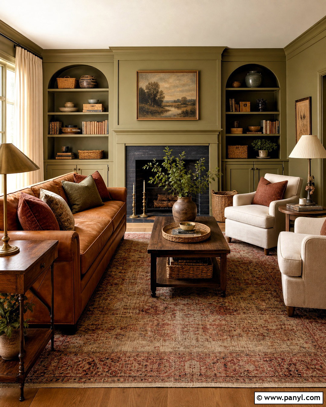 Olive Green Living Room Color - 20 warm living room colors