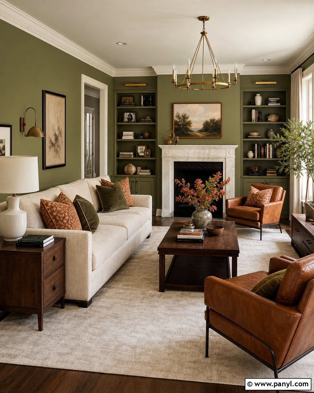 Olive Green Living Room Wall Paint - 20 Best Wall Paint Colors For Living Room Ideas