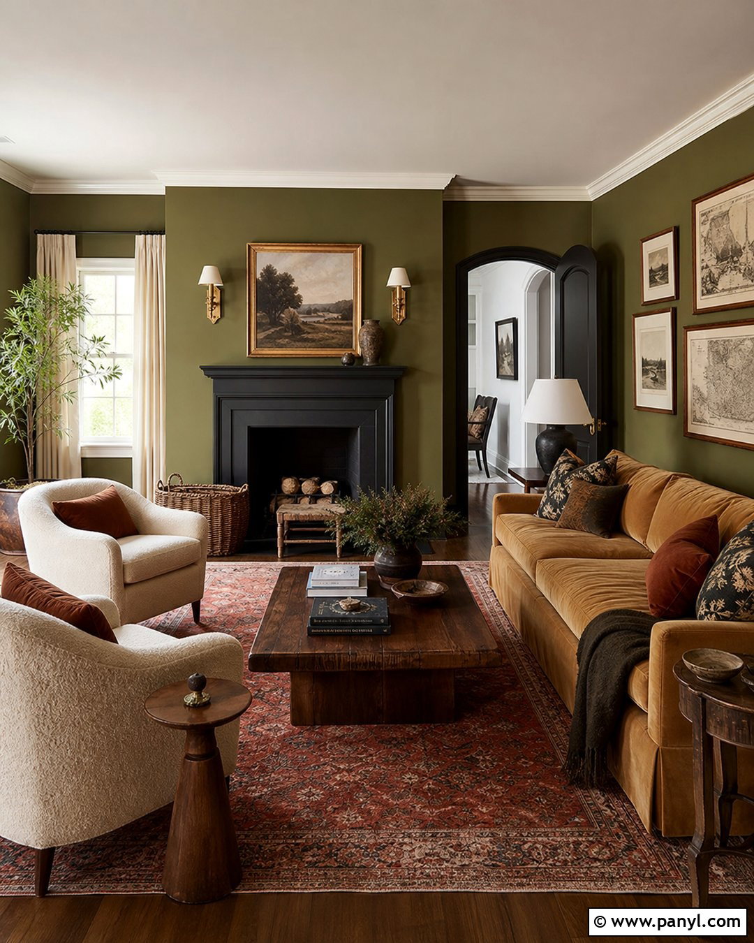 Olive Green Living Room Walls - 25 Wall Colors Living Room Ideas
