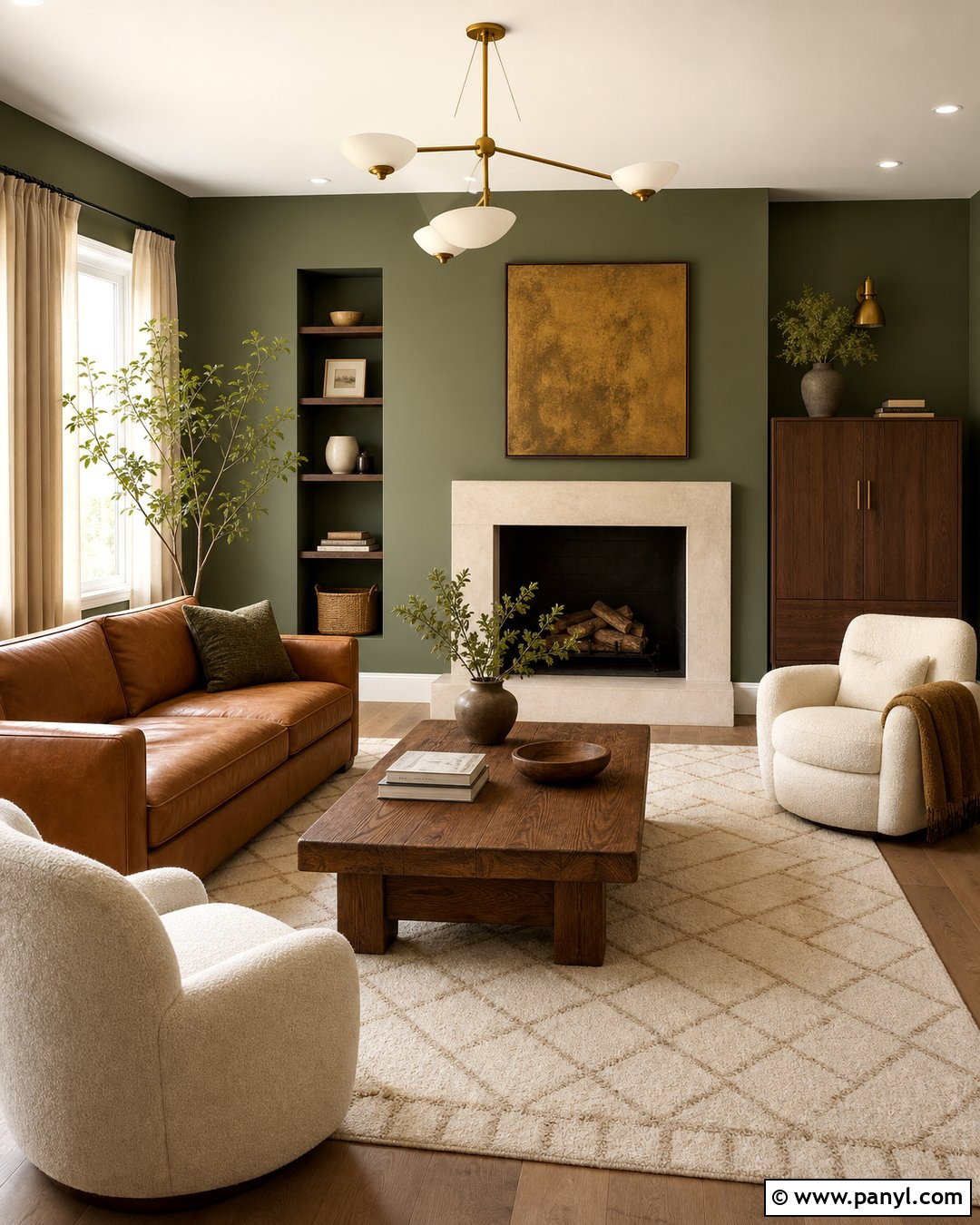 Olive Green Living Room Walls - 30 green wall colors