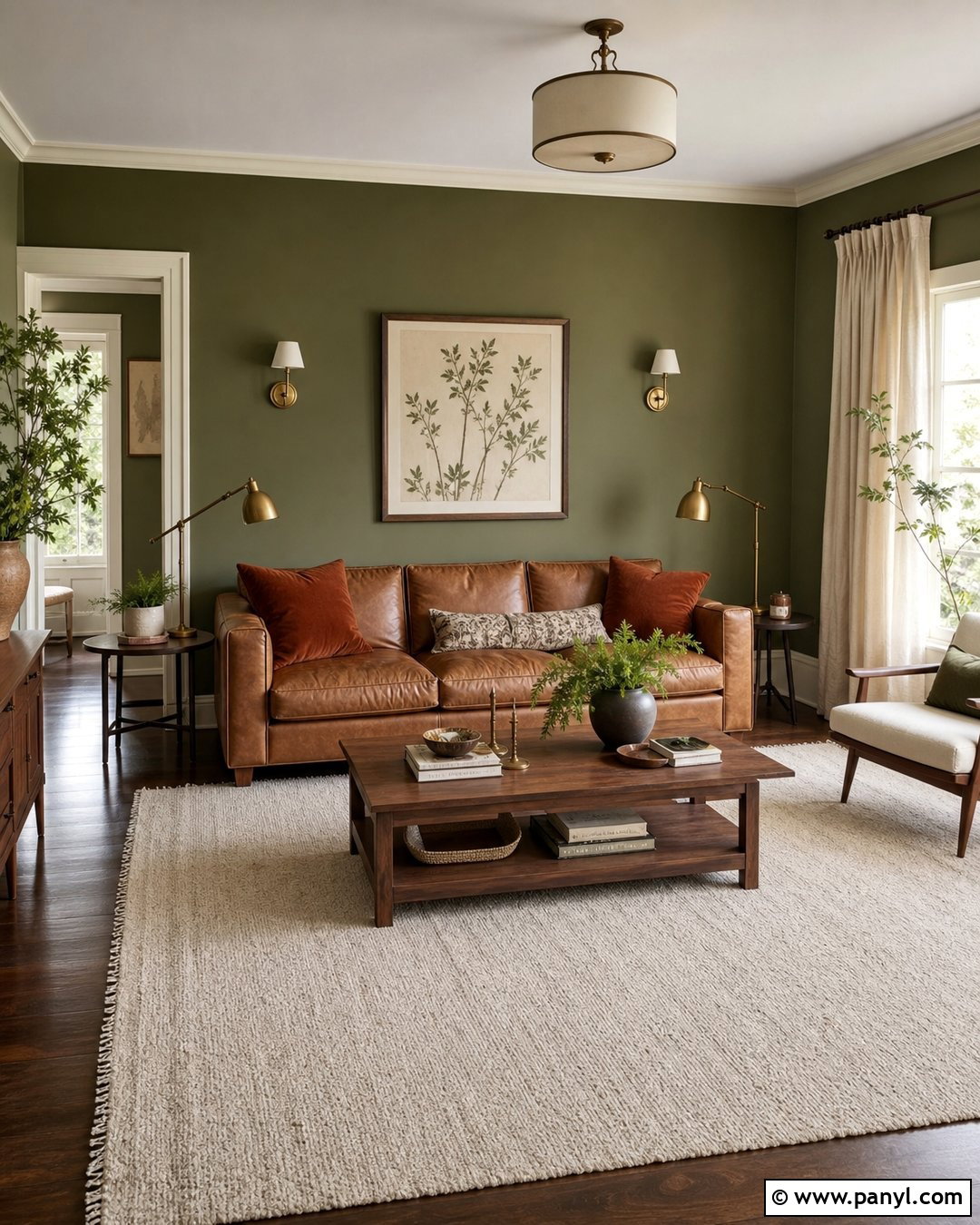 Olive Green Living Room Walls - 50 paint ideas for walls