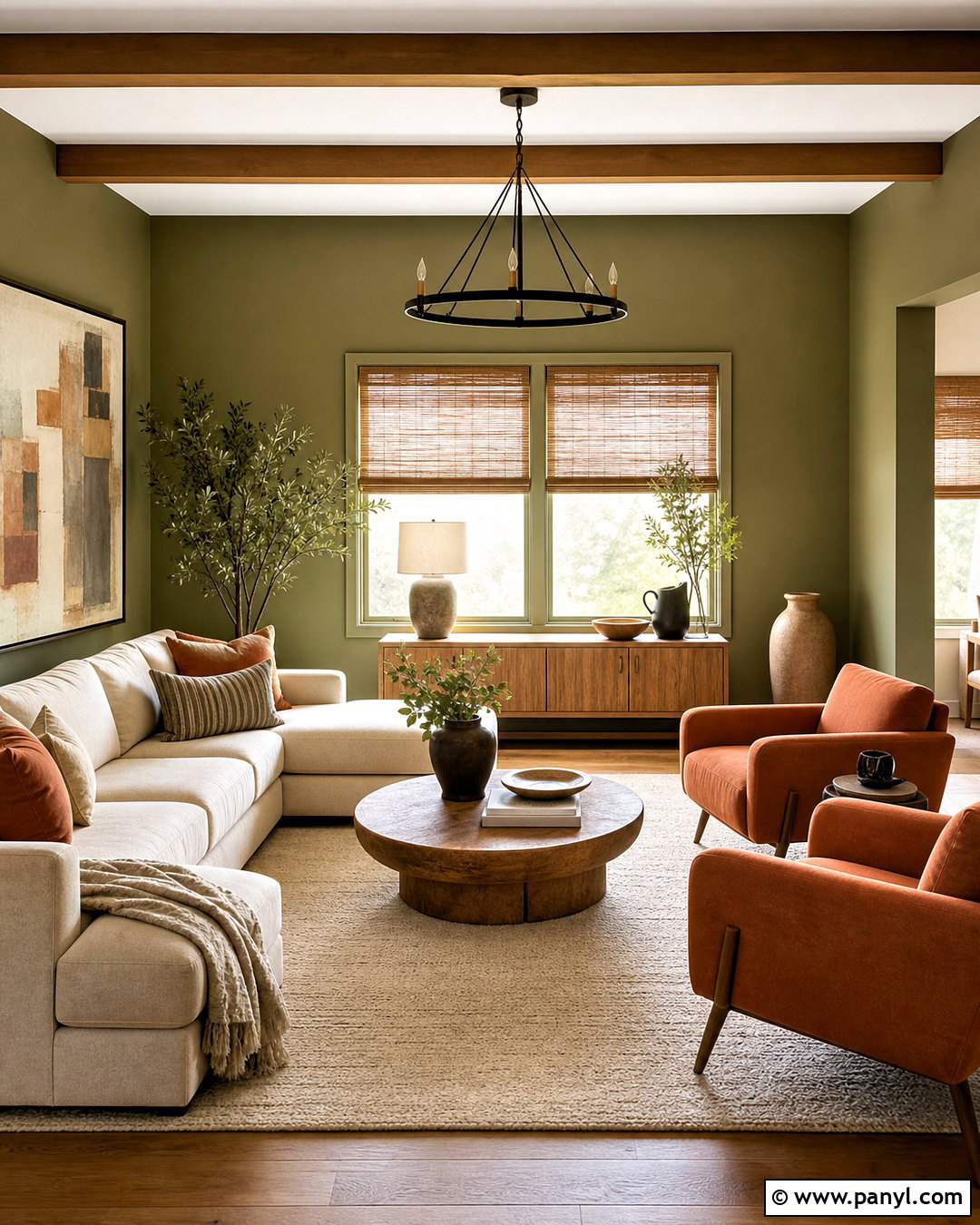 Olive Green Living Room With Terracotta - 20 olive green interior design ideas