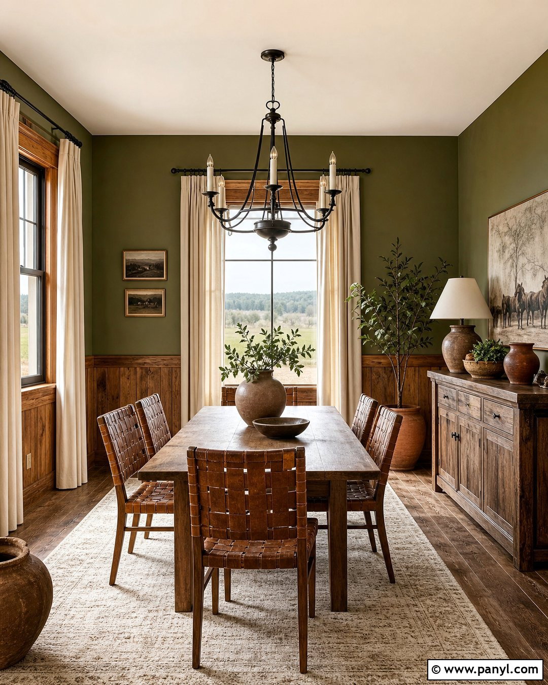 Olive Green Lodge Walls - 20 Lodge Wall Colors