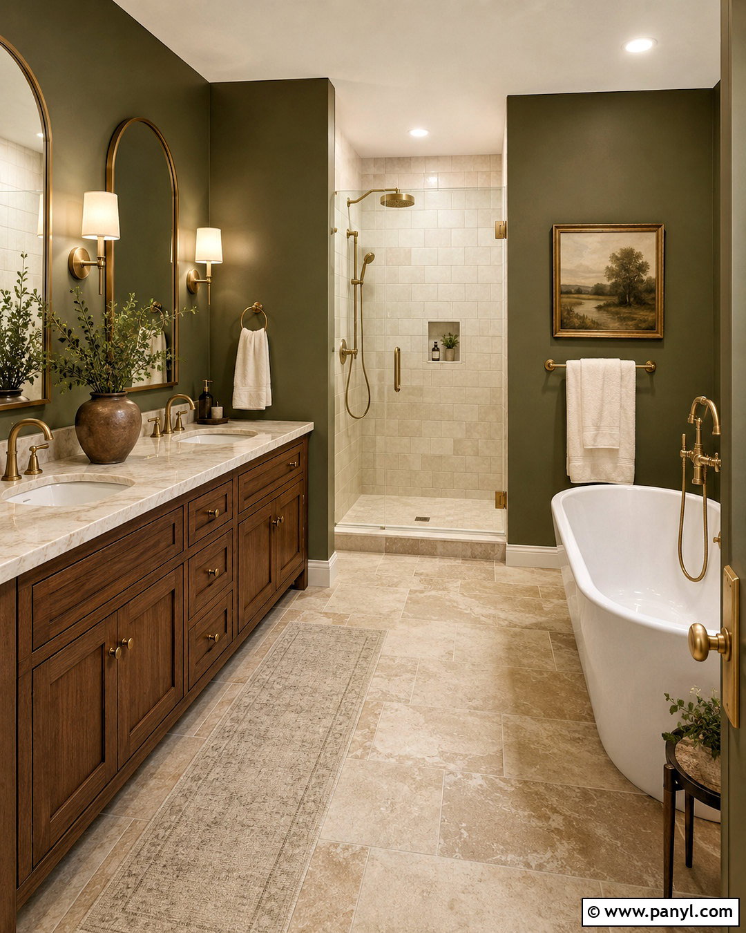 Olive Green Master Bath - 20 master bath paint colors