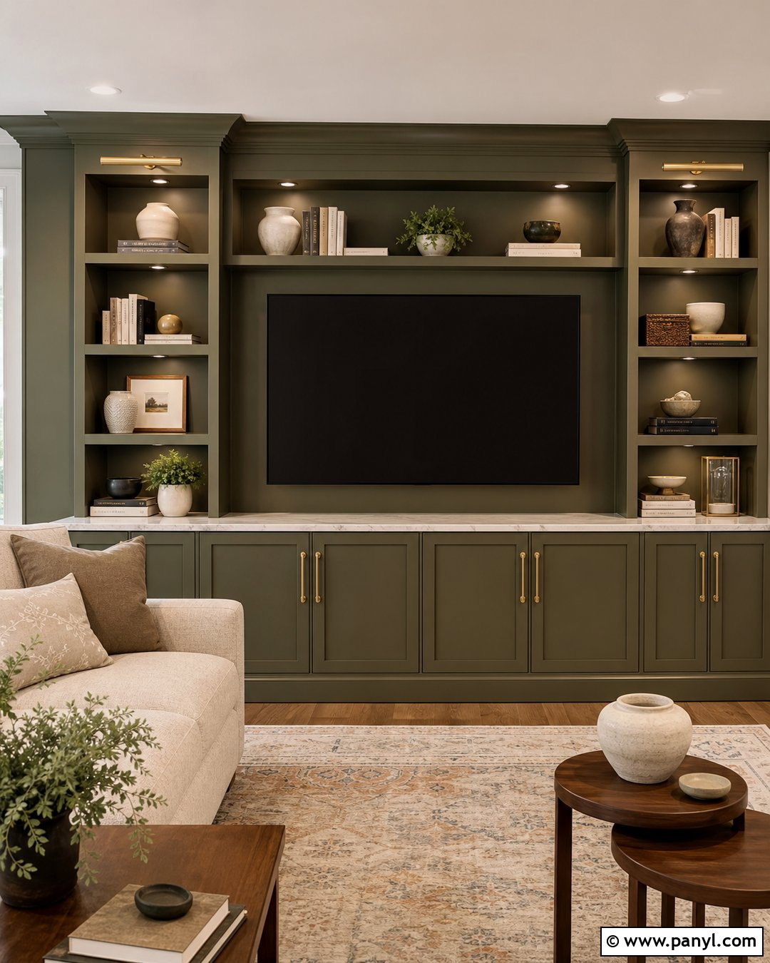 20 Olive Green Media Wall Ideas for a Sophisticated Focal Point