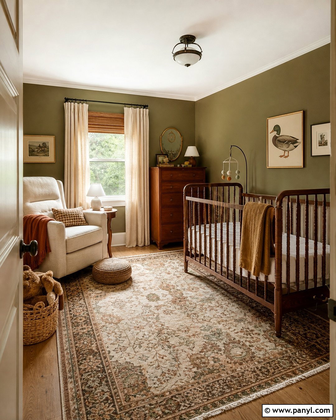 Olive Green Nursery Walls - 20 Green Nursery Wall Color Ideas