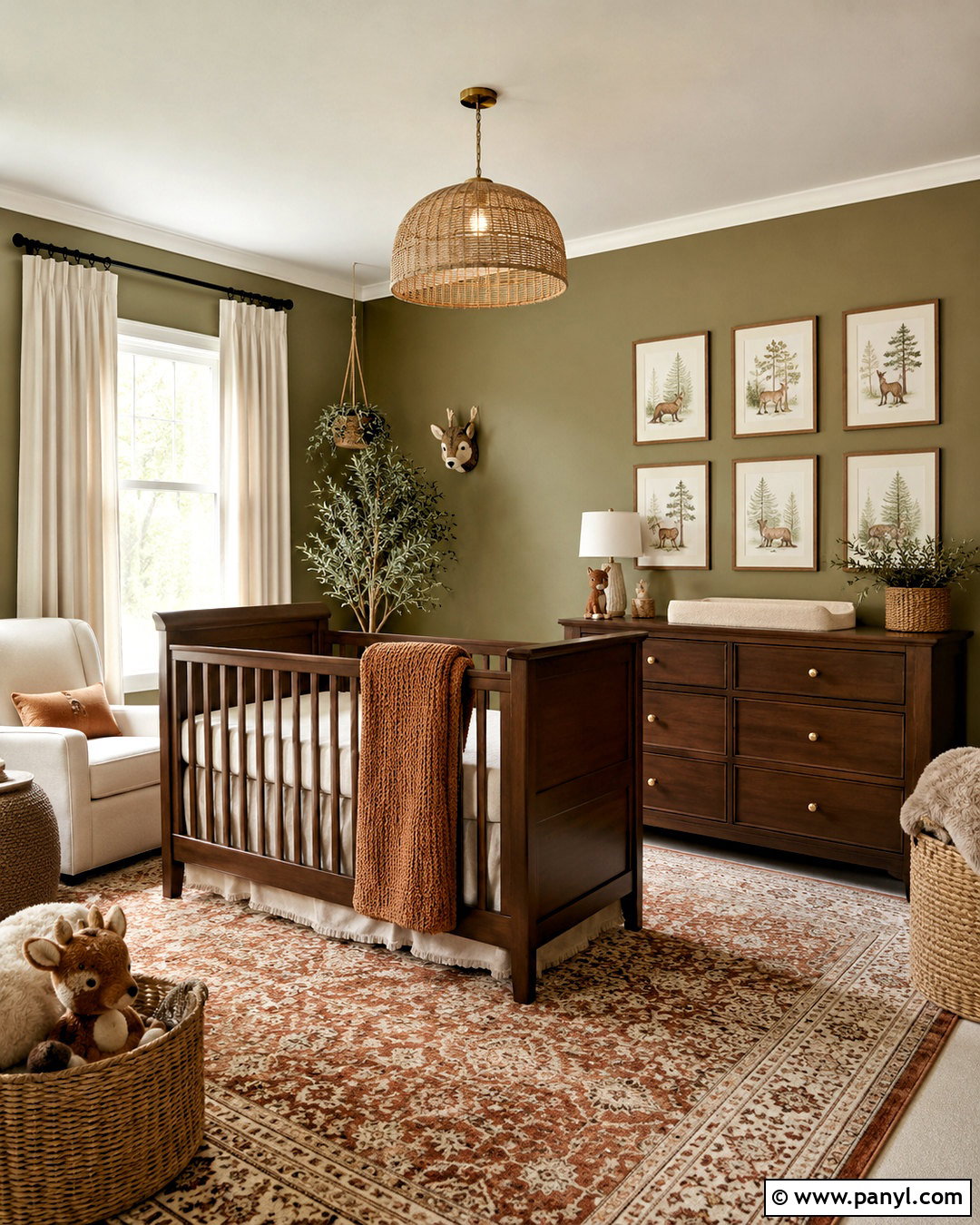 Olive Green Nursery Walls - 20 Woodland Nursery Wall Color Ideas