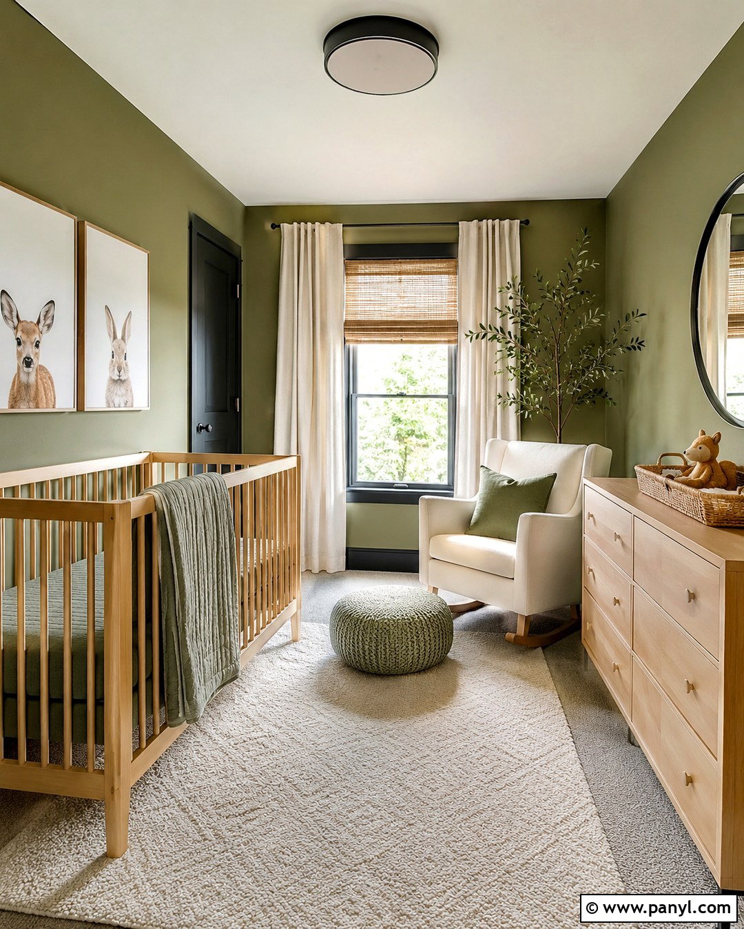Olive Green Nursery With Black Trim - 20 Olive Green Walls With Black Trim Ideas