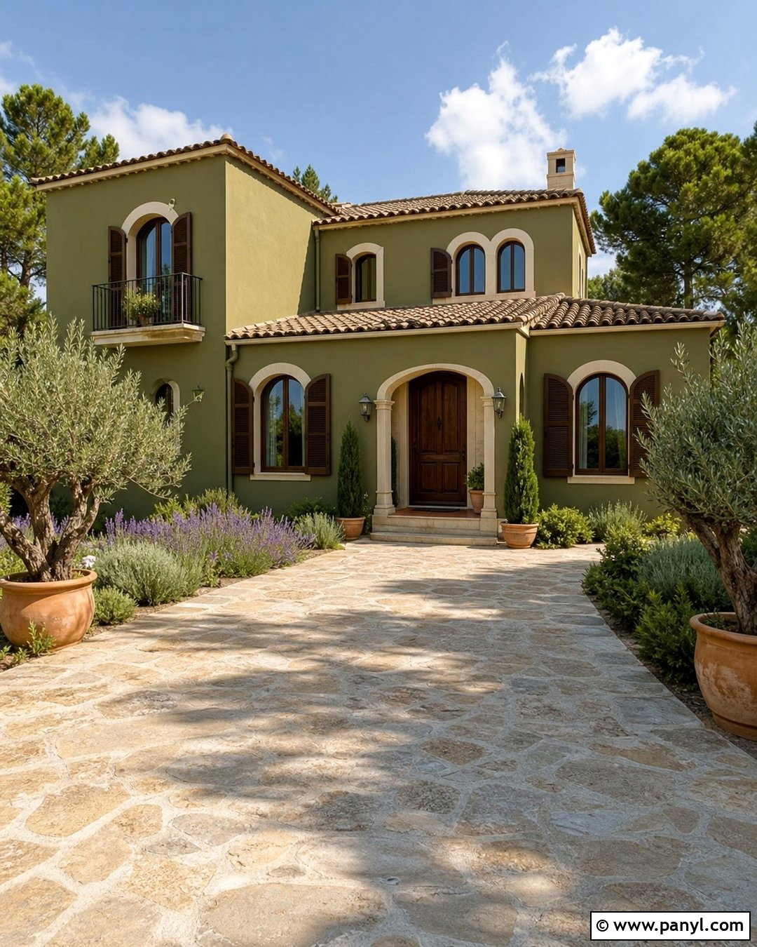 Olive Green Outside Wall Colour With Cream - 35 outside wall colour ideas