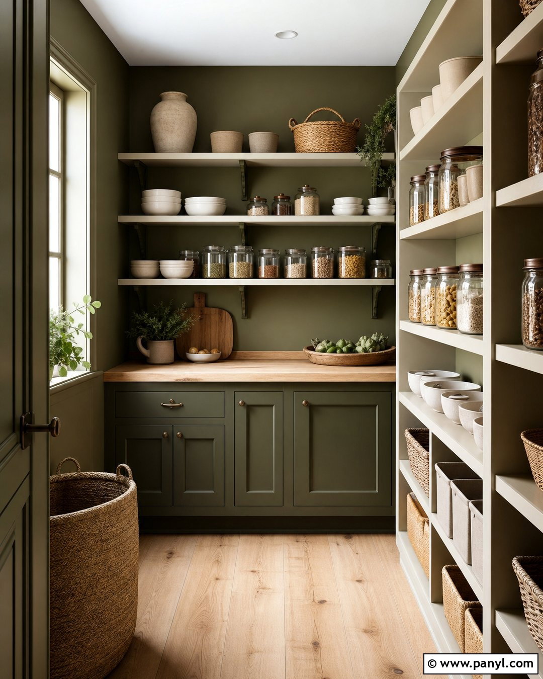 Olive Green Pantry Walls - 25 Pantry Wall Colors
