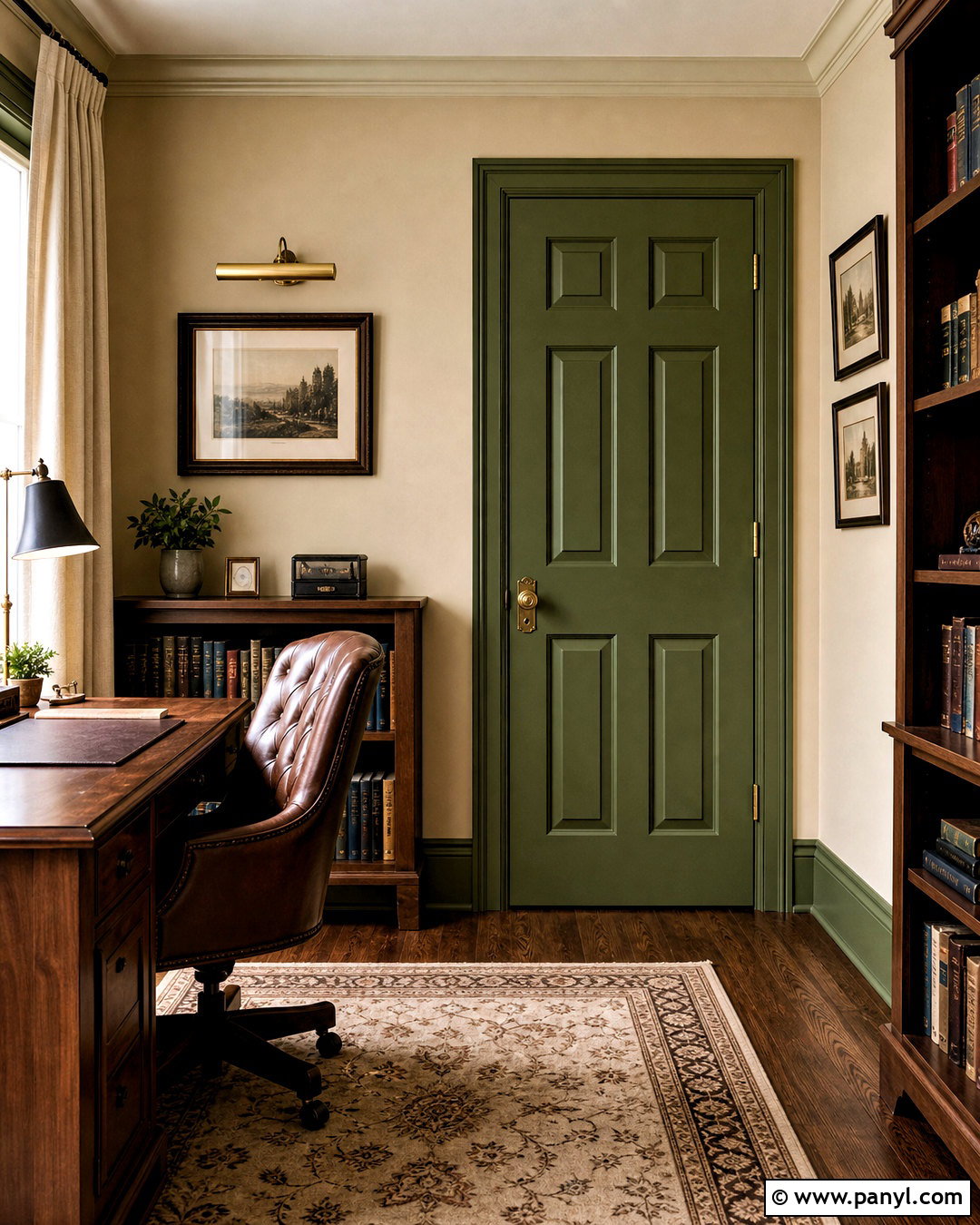 Olive Green Room Door - 20 room door color ideas