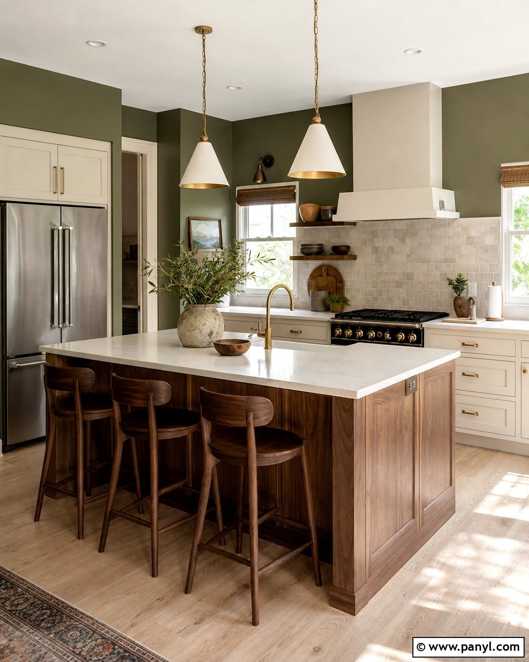 Olive Green Semi Gloss Kitchen Walls - 30 Semi Gloss Paint On Walls