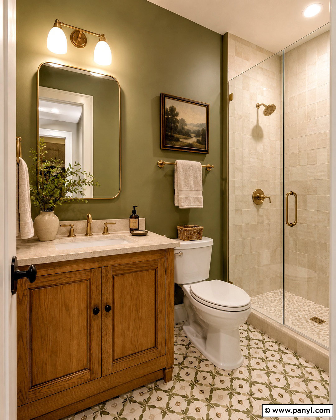 Olive Green Small Bathroom Walls - 35 small bathroom wall colors