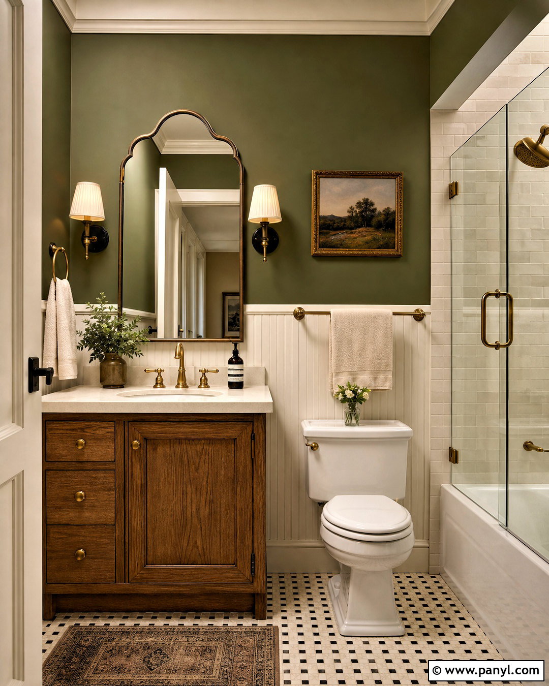 Olive Green Small Bathroom - 20 small bathroom color ideas paint ideas