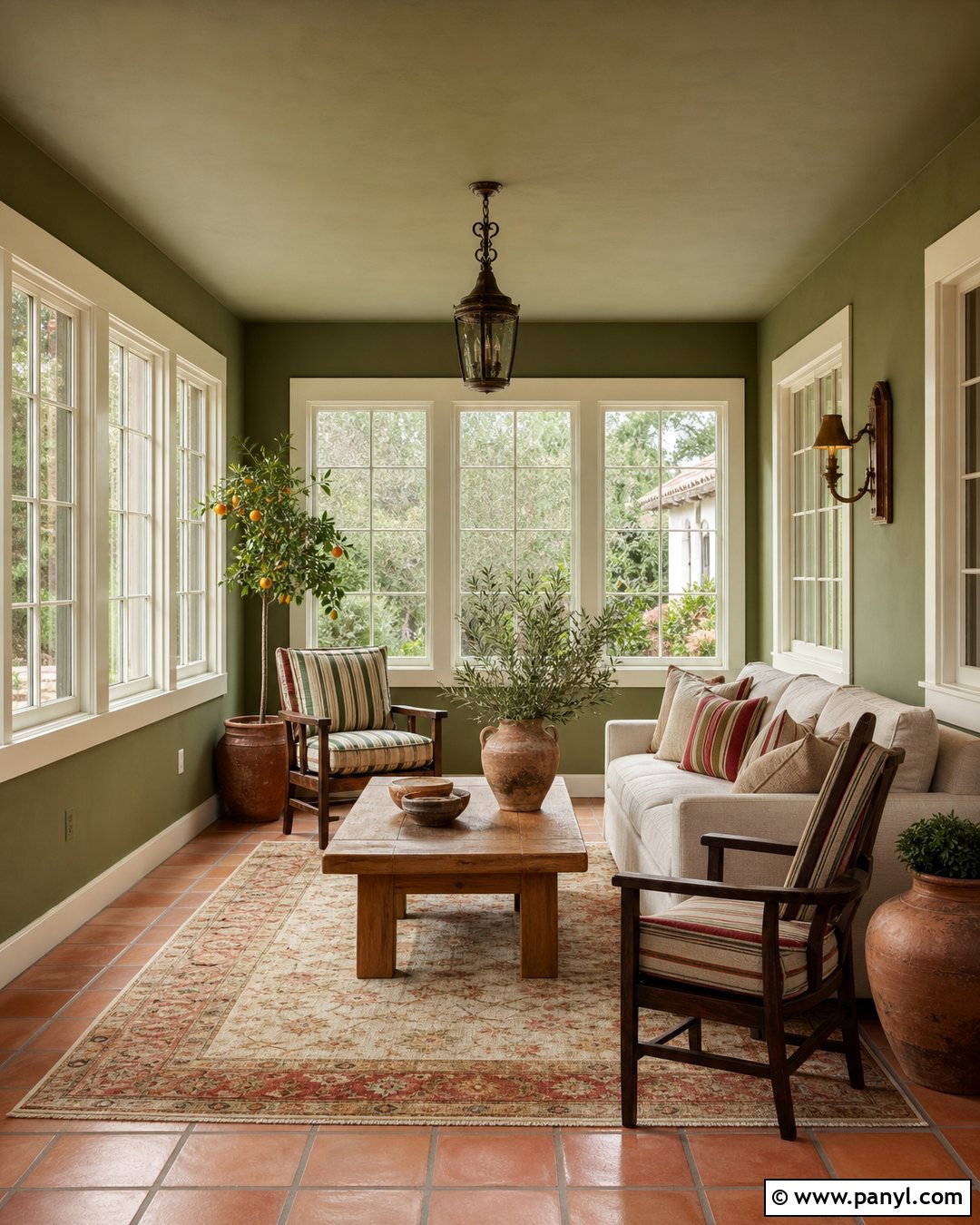 Olive Green Sunroom Walls - 30 sunroom wall colors