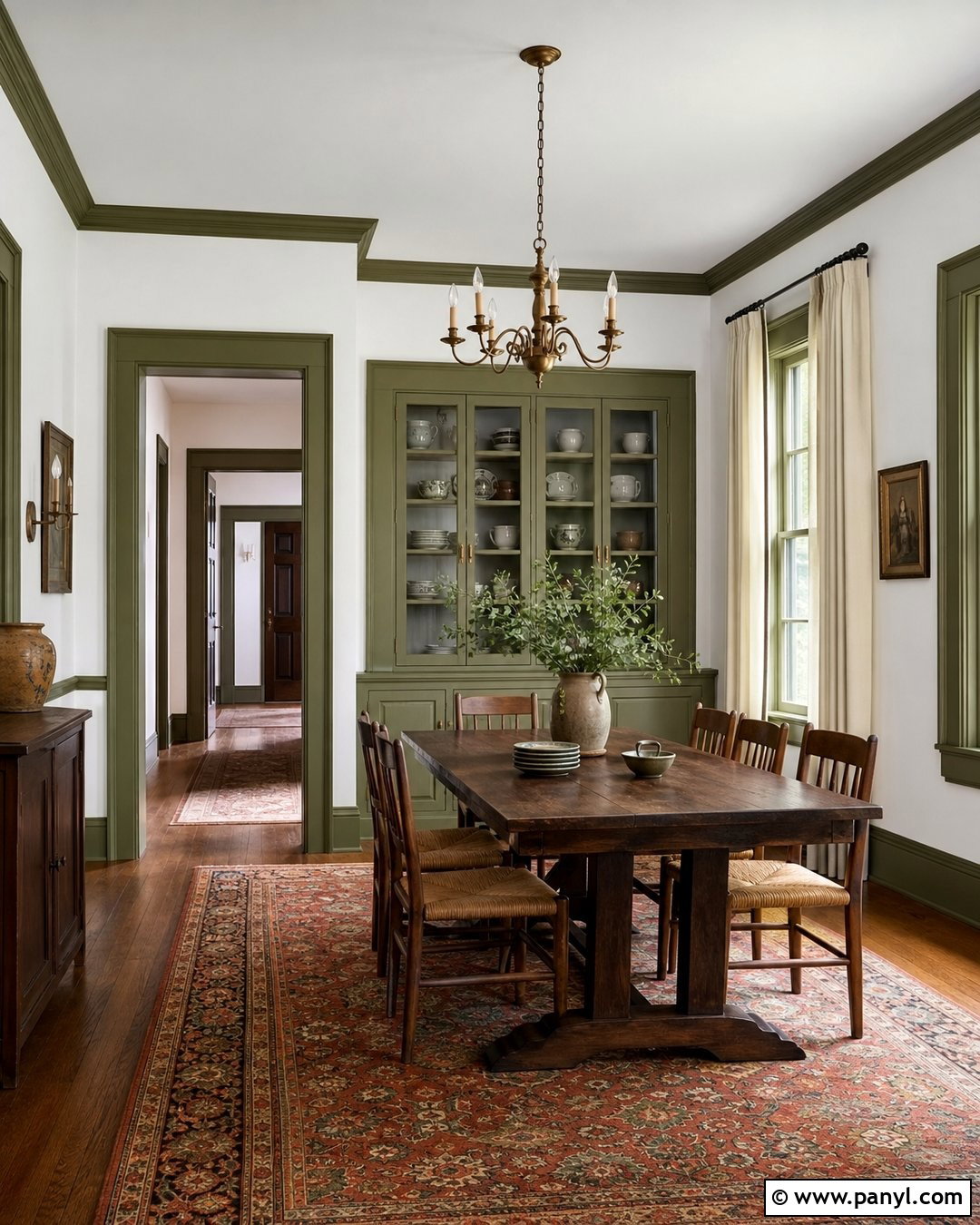 Olive Green Trim - 25 Trim Color For White Walls