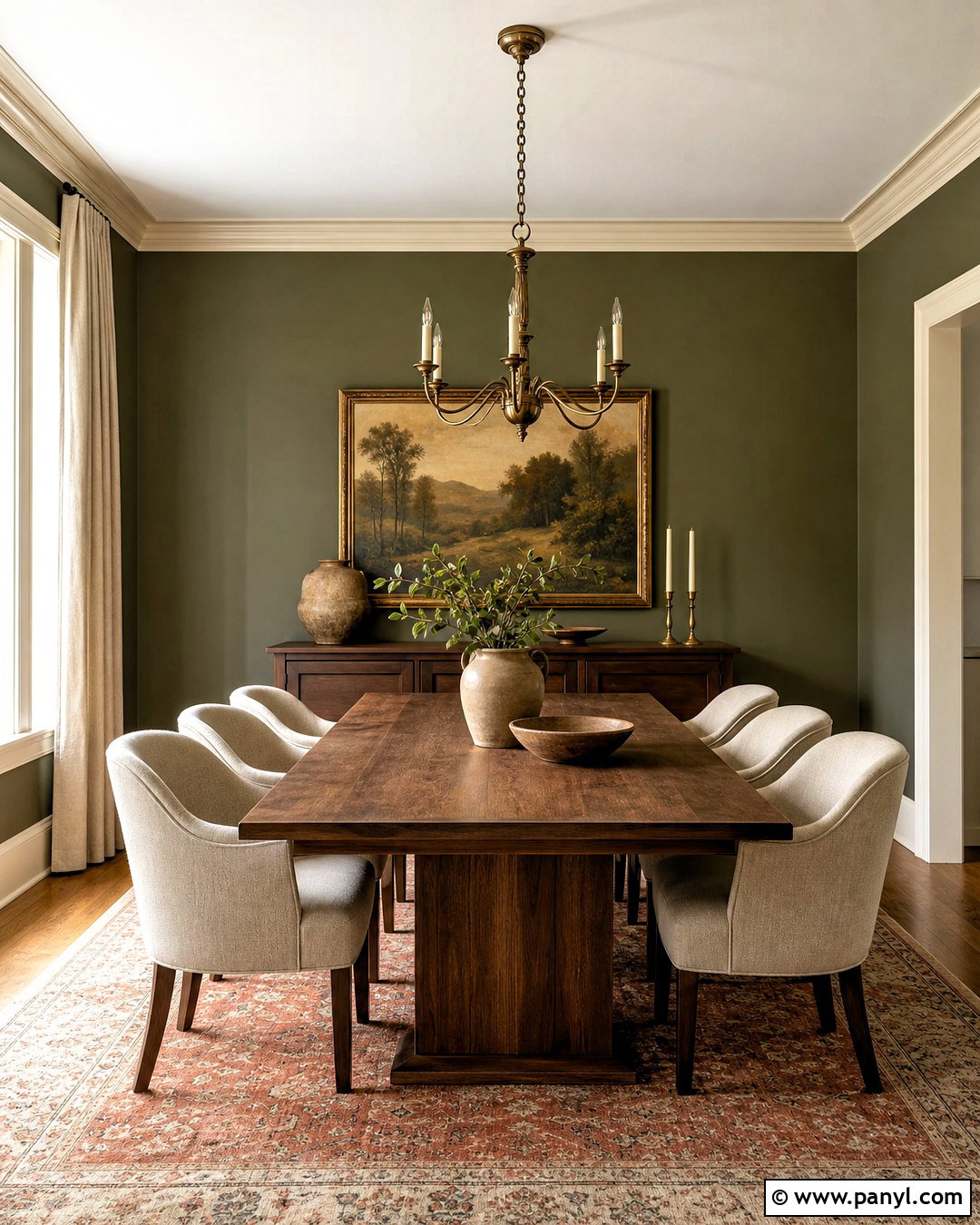 Olive Green Wall Color Dining Room - 20 wall color design ideas