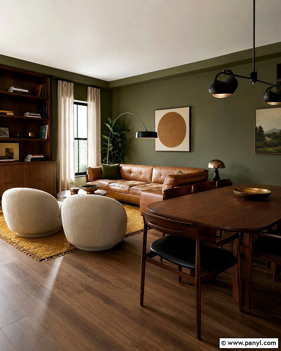 Olive Green Wall Color - 20 70S Wall Colors