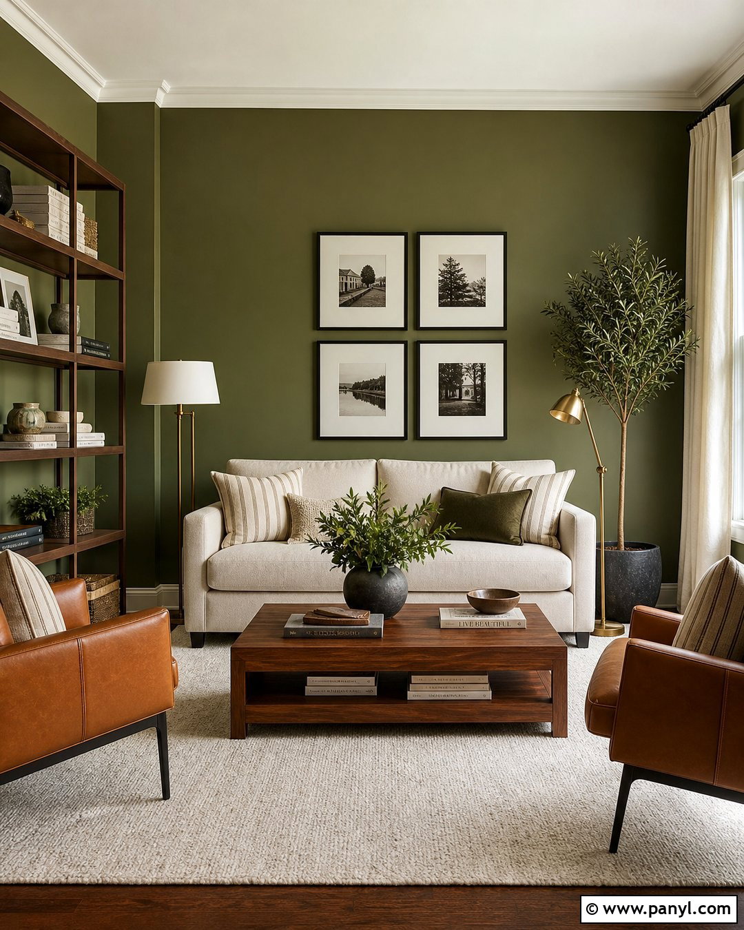 Olive Green Walls - 30 modern wall colors