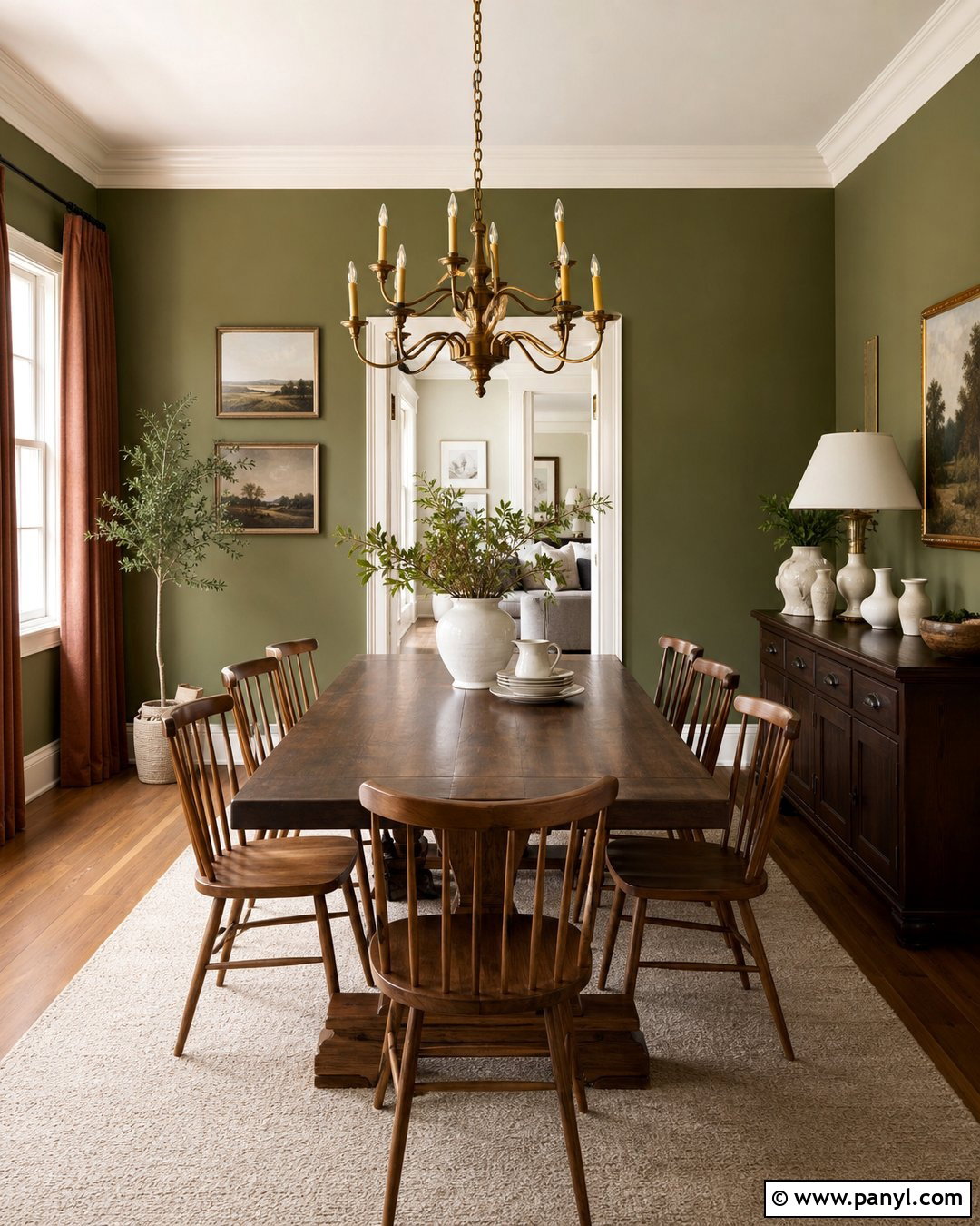 Olive Green Walls - 35 House Wall Colors