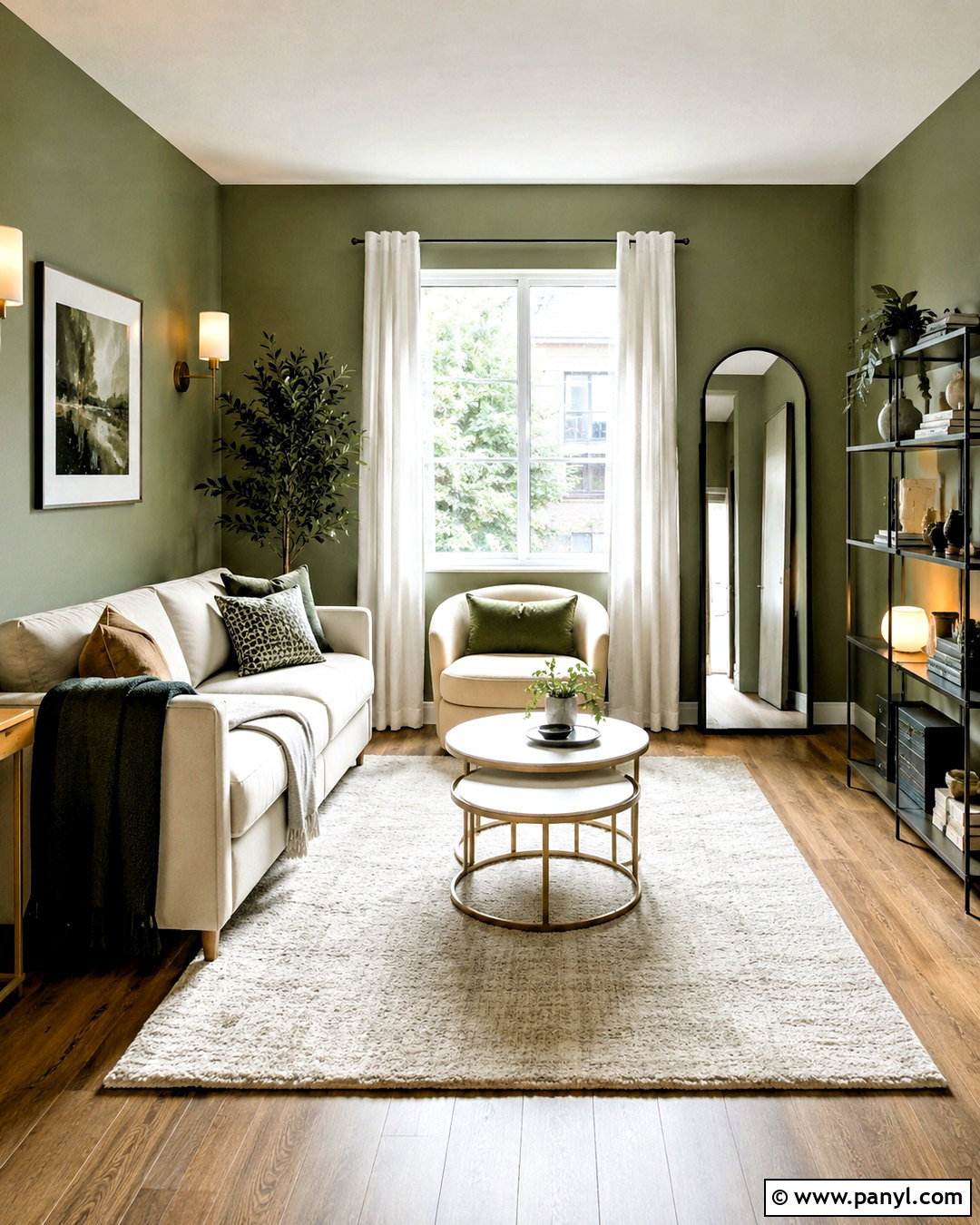 Olive Green Walls In Small Living Room - 20 olive green walls living room ideas
