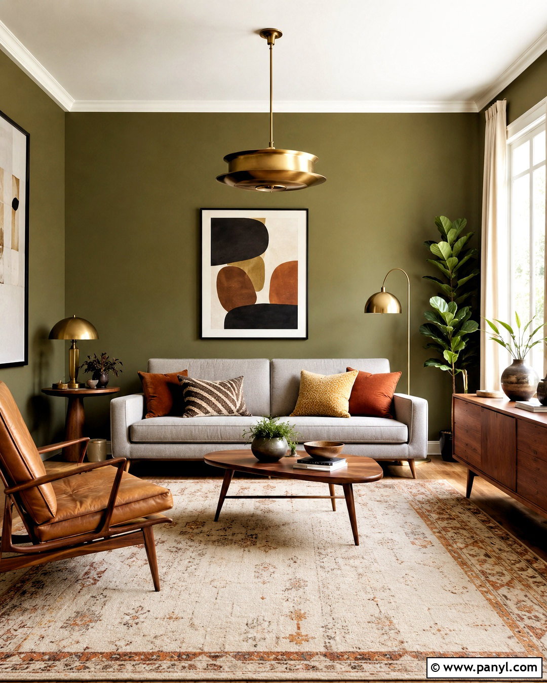 Olive Green Walls With A Gray Sofa - 20 What Colour Walls With Grey Sofa Ideas