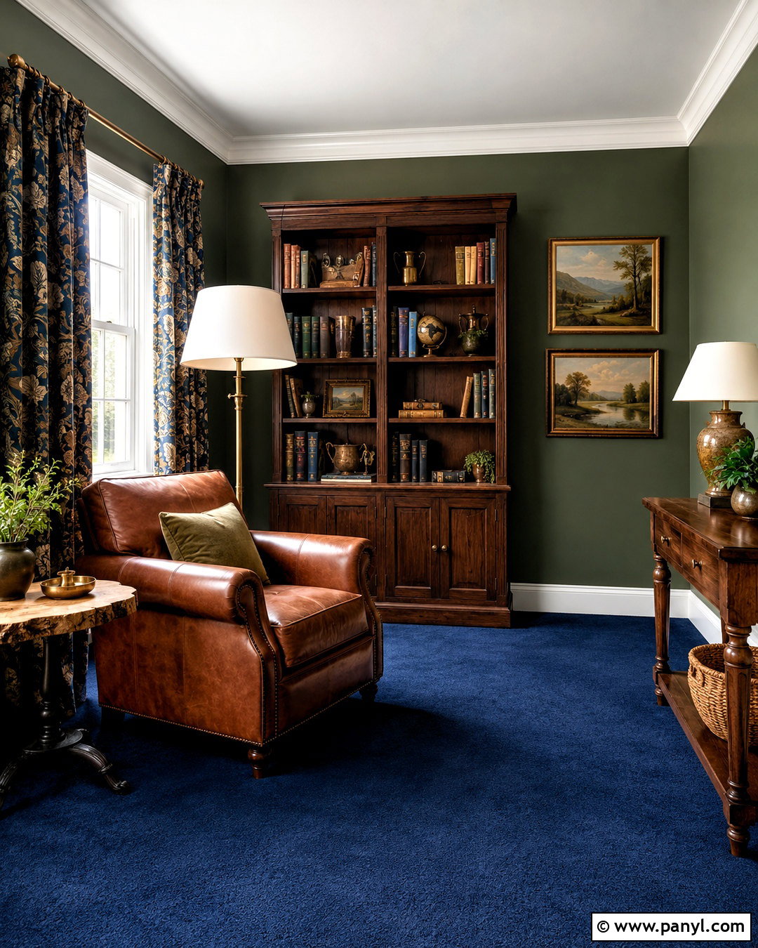 Olive Green Walls With Blue Carpet - 20 Wall Color With Blue Carpet Ideas