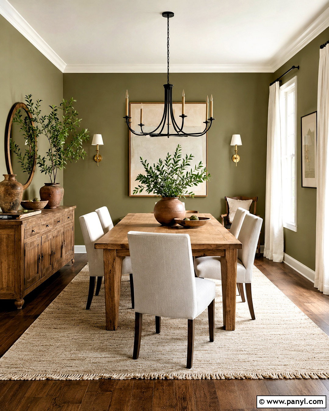 Olive Green Walls With Dark Wood Floors - 20 Wall Colors That Go With Wood Floors