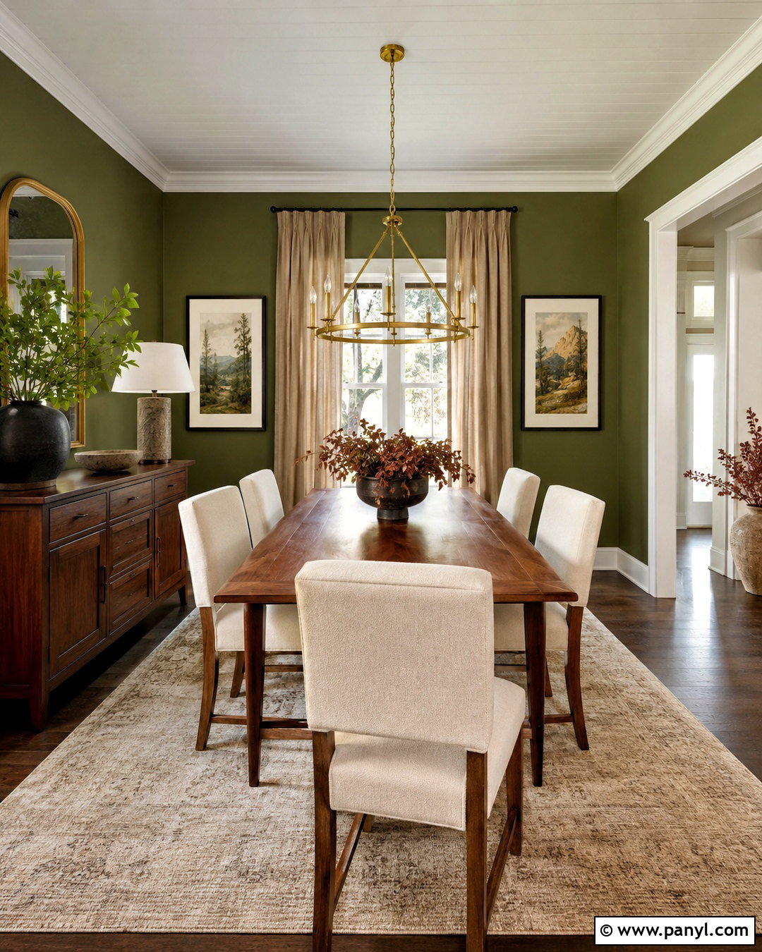 Olive Green Walls With Dark Wood Floors - 35 wall colors for dark wood floors