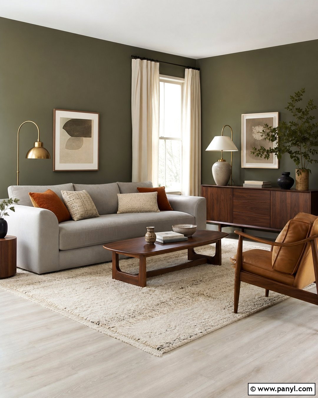 Olive Green Walls With Grey Sofa - 20 Best Wall Colour For Grey Sofa Ideas
