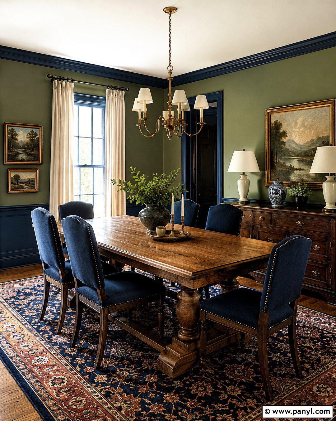 Olive Green Walls With Navy Blue - 20 Wall Colors That Go With Navy Blue Ideas