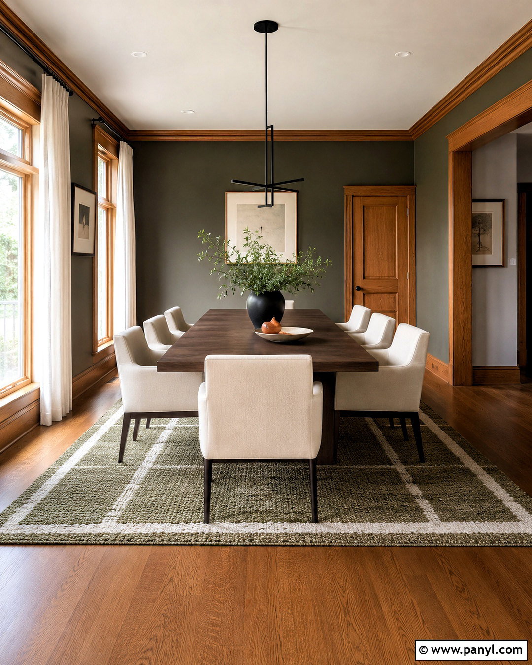 Olive Green Walls With Oak Trim - 20 oak trim updating ideas