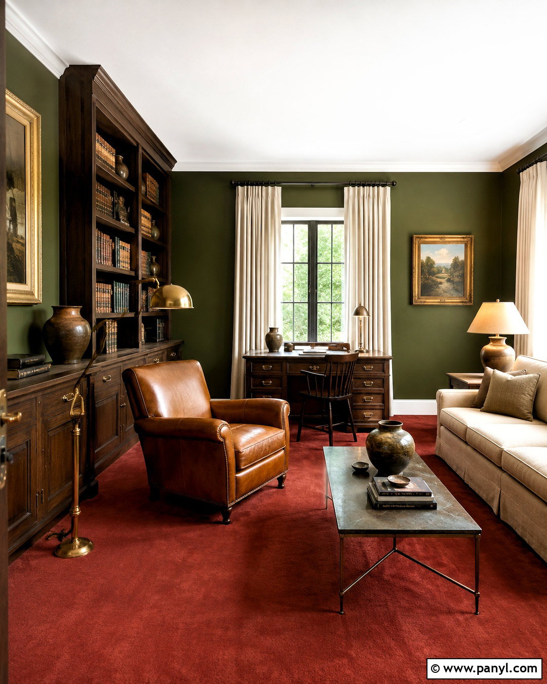 Olive Green Walls With Red Carpet - 20 What Color Walls Go With Red Carpet Ideas