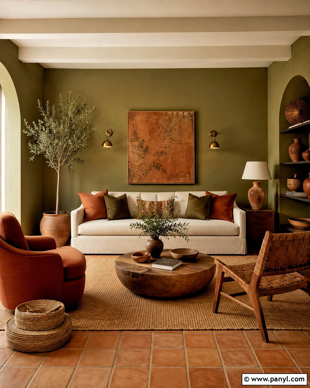 20 Olive Green Walls Living Room Ideas for Warm, Modern Style