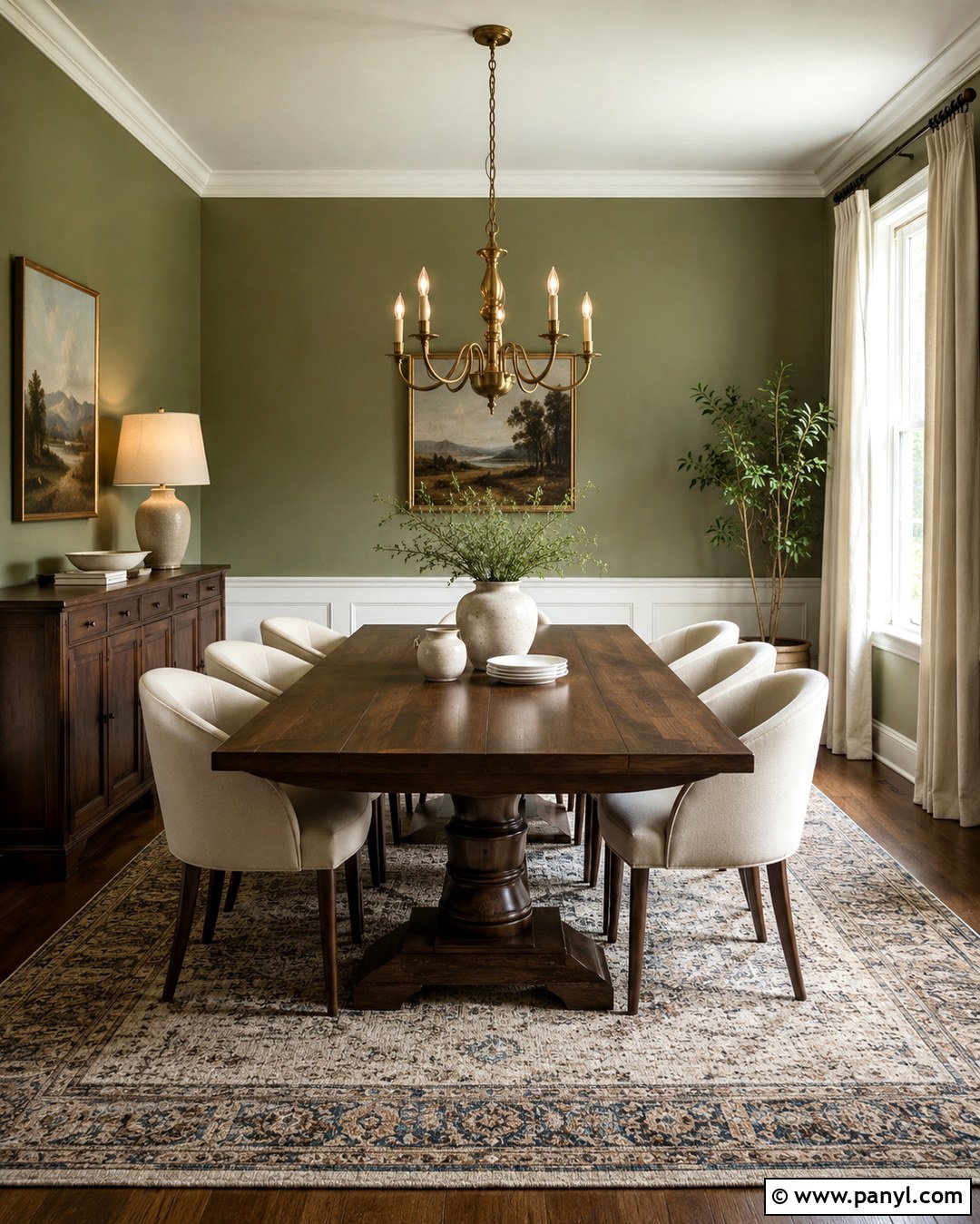 Olive Green Walls With Walnut Furniture - 20 Best Wall Color For Walnut Furniture Ideas
