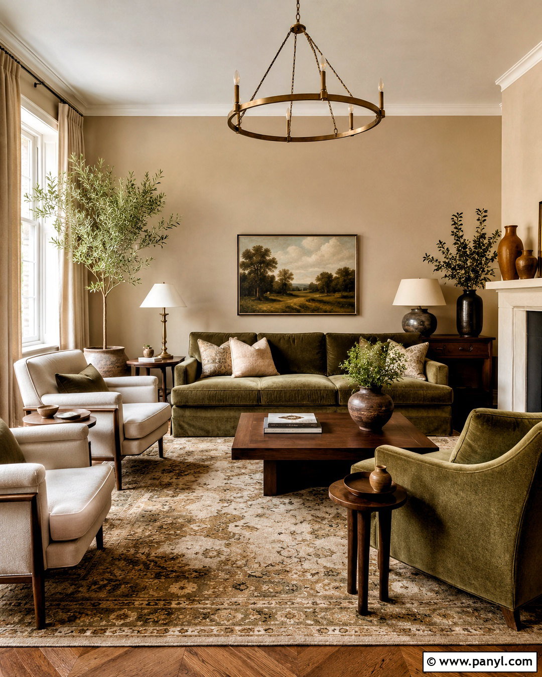 Olive Green With Beige Walls - 20 What Color Goes With Beige Walls