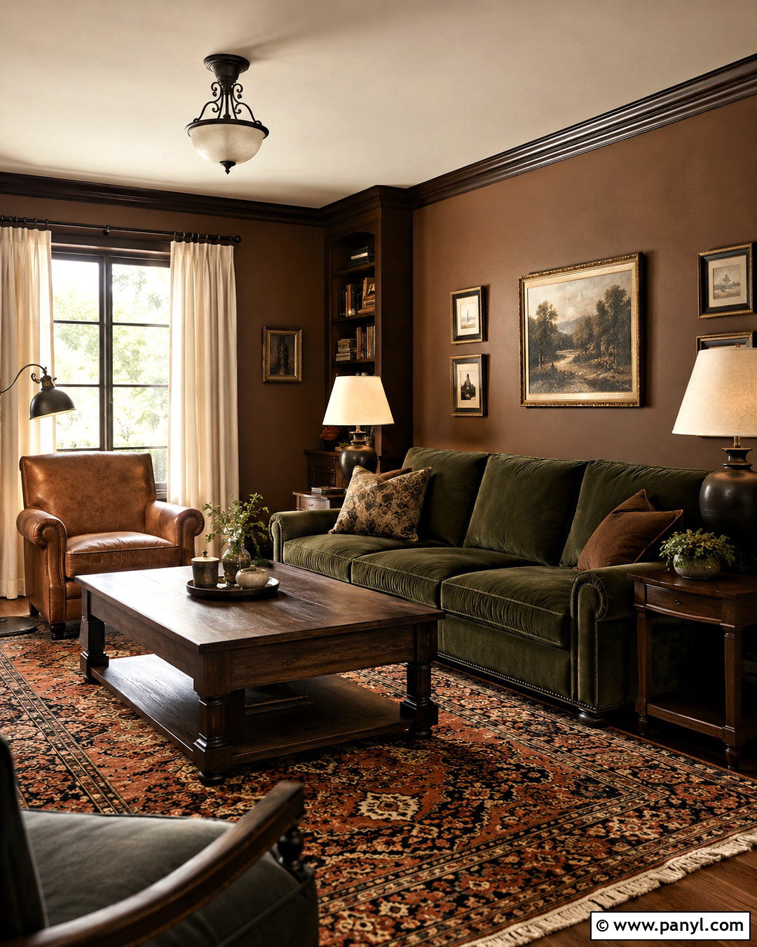 Olive Green With Brown Walls - 20 What Color Goes With Brown Walls