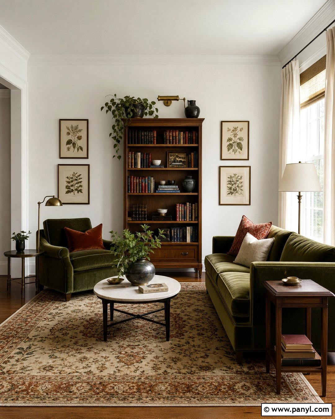 Olive Green With White Walls - 20 Shades For White Walls