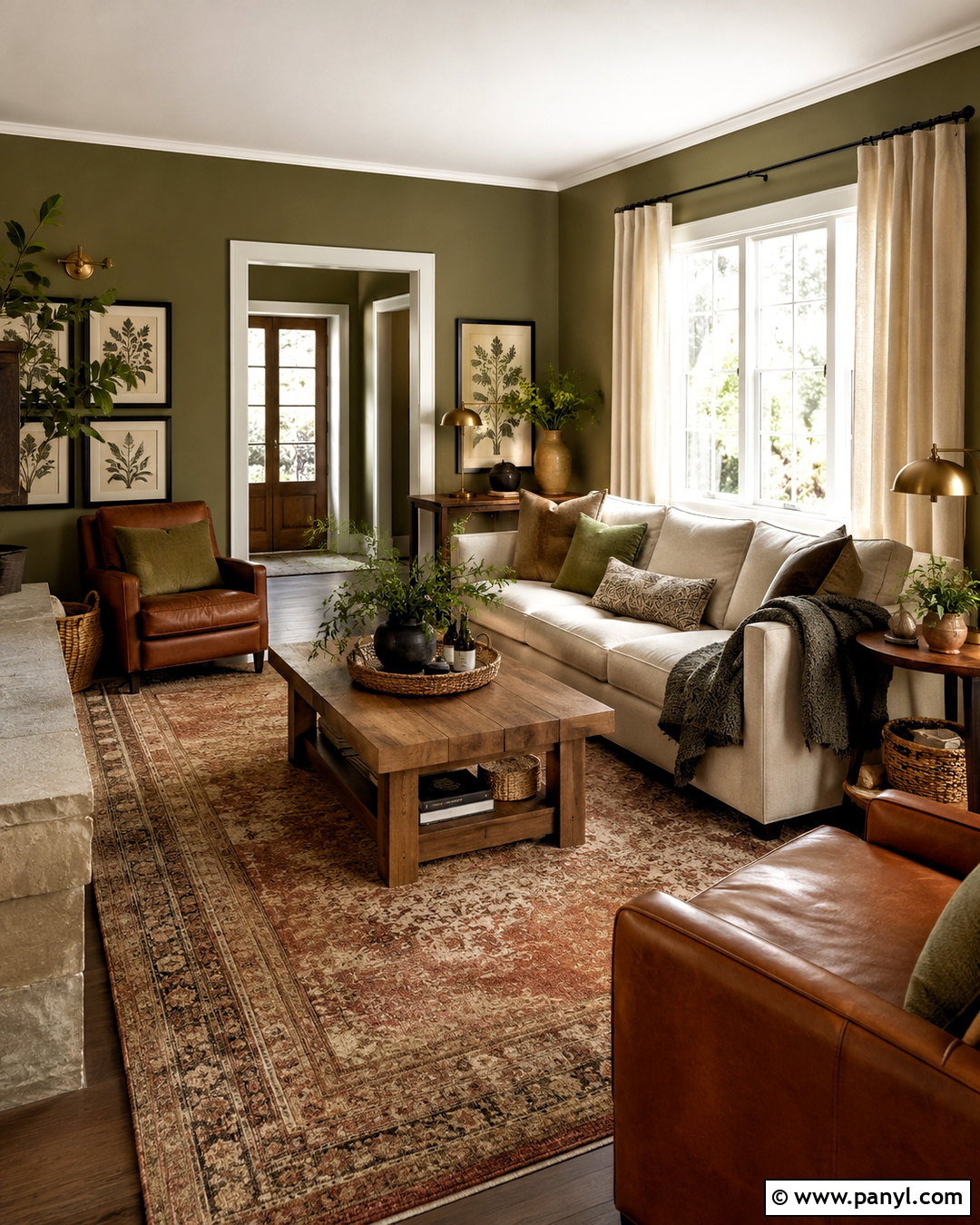 Olive Grove Living Room - 20 magnolia green paint colors
